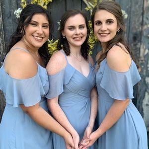 Steele Blue Bridesmaids dress worn once size 4